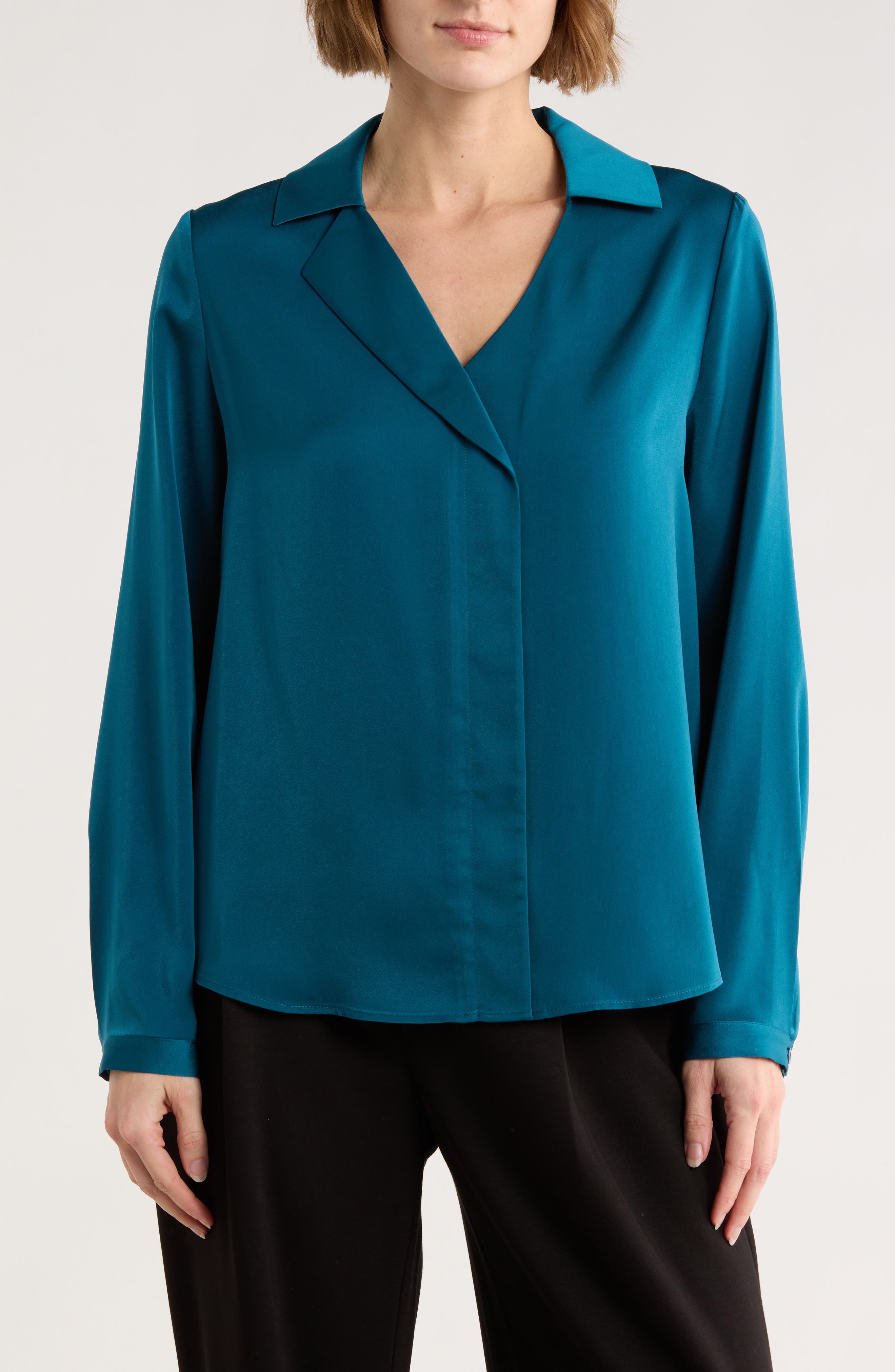 Johnny Collar Long Sleeve Top - image 3