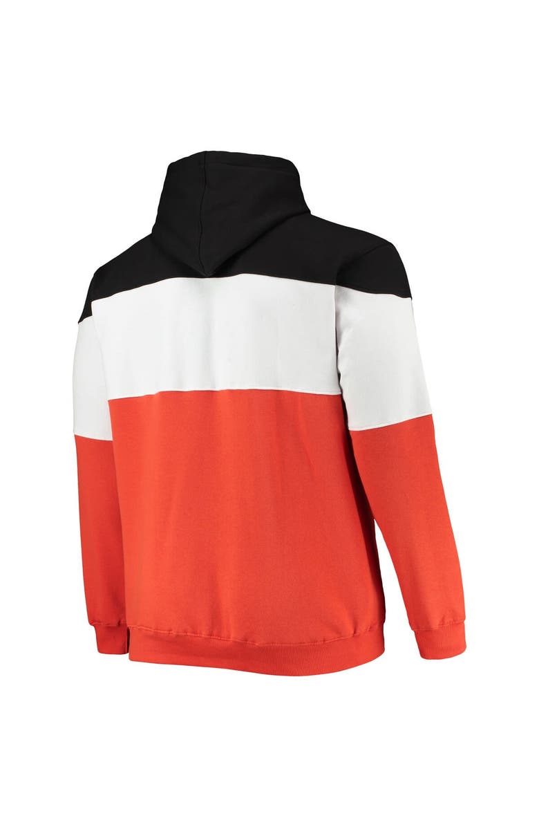FANATICS Men's Fanatics Branded Black/Orange Philadelphia Flyers Big & Tall Colorblock Fleece Hoodie, Alternate, color, 