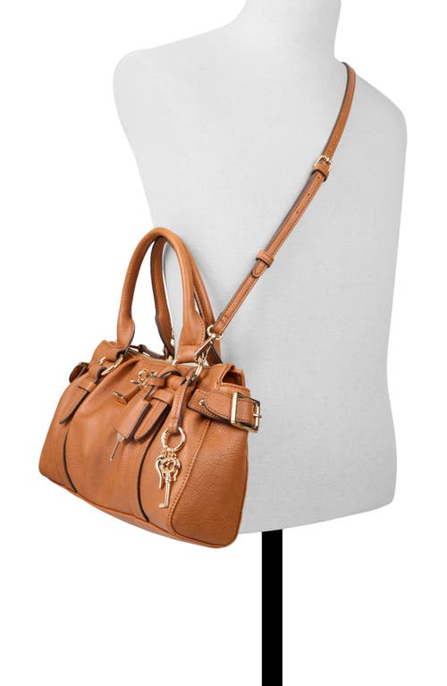Aldo Alosaa Faux Leather Satchel In Brown