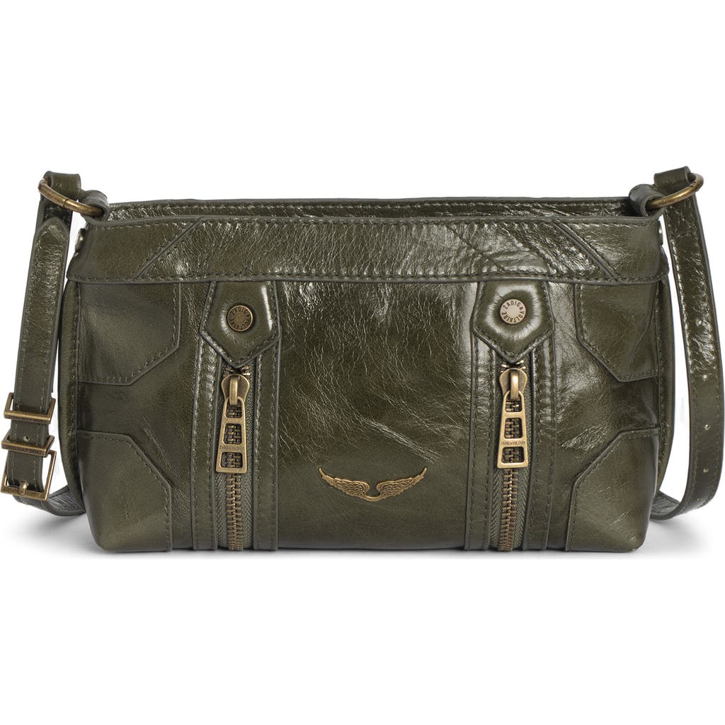 Zadig & Voltaire Sunny Mood Vintage Patent Crossbody Bag In Black