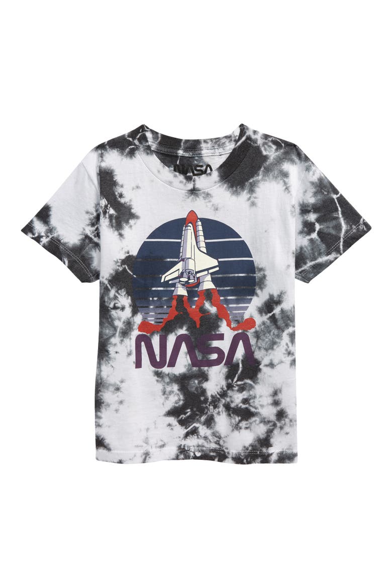 Kids' NASA Sunrise Tie Dye Graphic Tee, Main, color, CLOUD WASH
