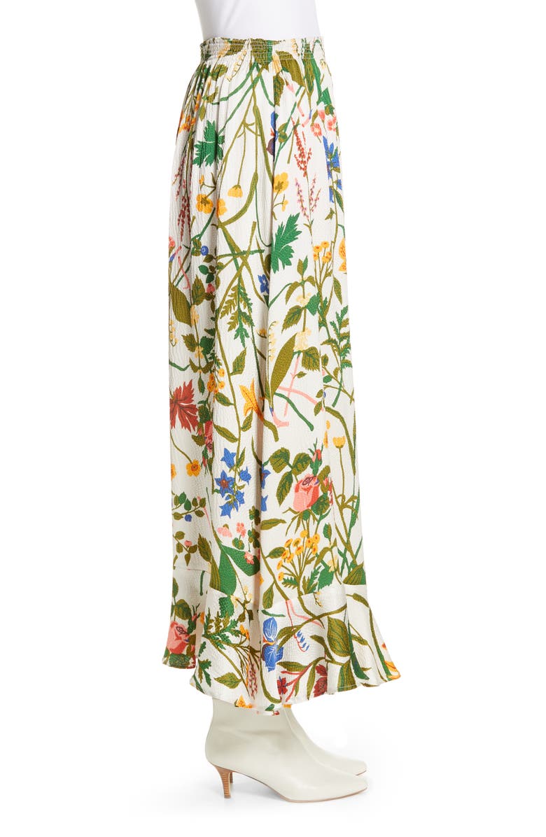 Rodebjer Irmaline Floral Print Silk Skirt, Alternate, color, 
