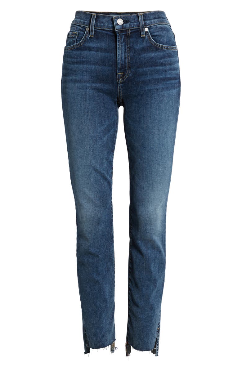 7 For All Mankind <sup>®</sup> b(air) Roxanne Step Hem Ankle Slim Jeans, Alternate, color, 