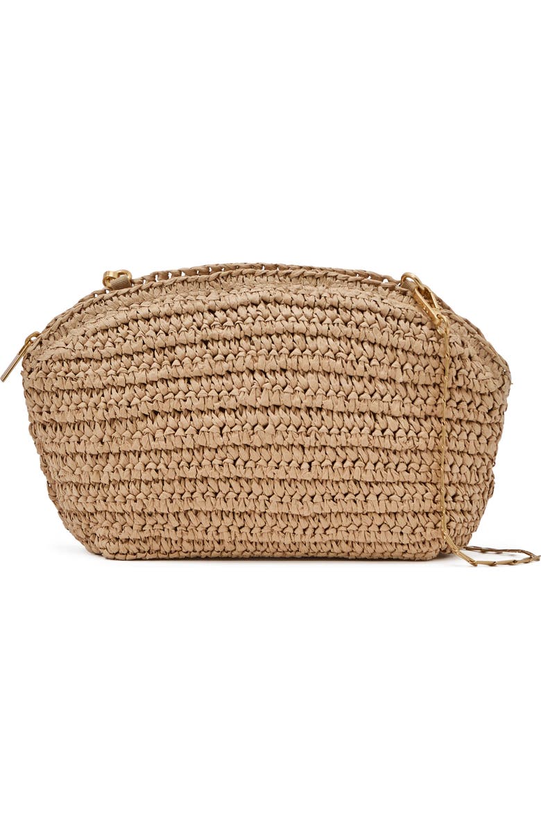Reiss Fern Straw Clutch, Main, color, Natural