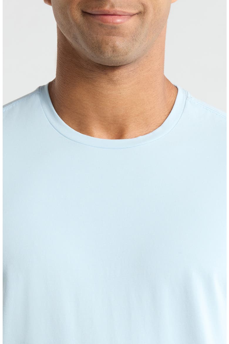 Crewneck Stretch Cotton T-Shirt, Alternate, color, BLUE WINTER