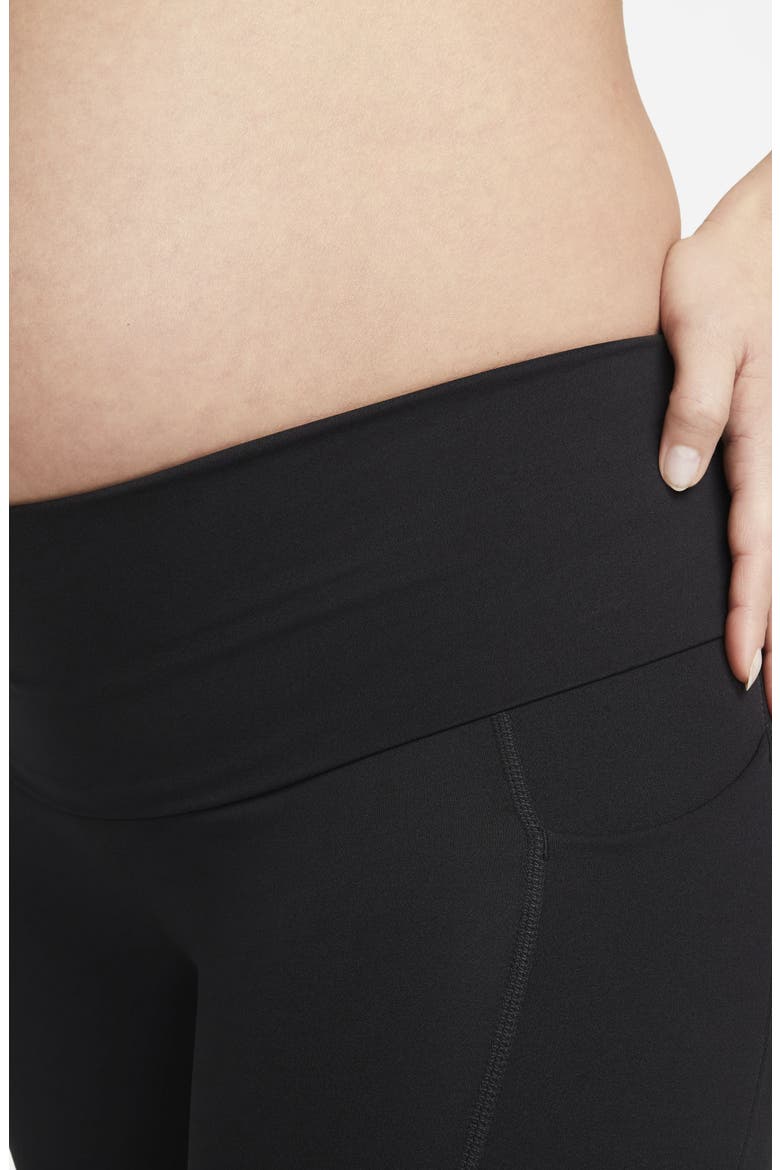 Zenvy Dri-FIT High Waist 7/8 Maternity Leggings, Alternate, color, BLACK