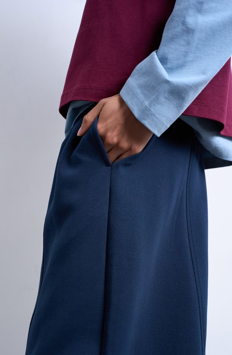 Topshop Pintuck Barrel Leg Joggers, Alternate, color, Navy