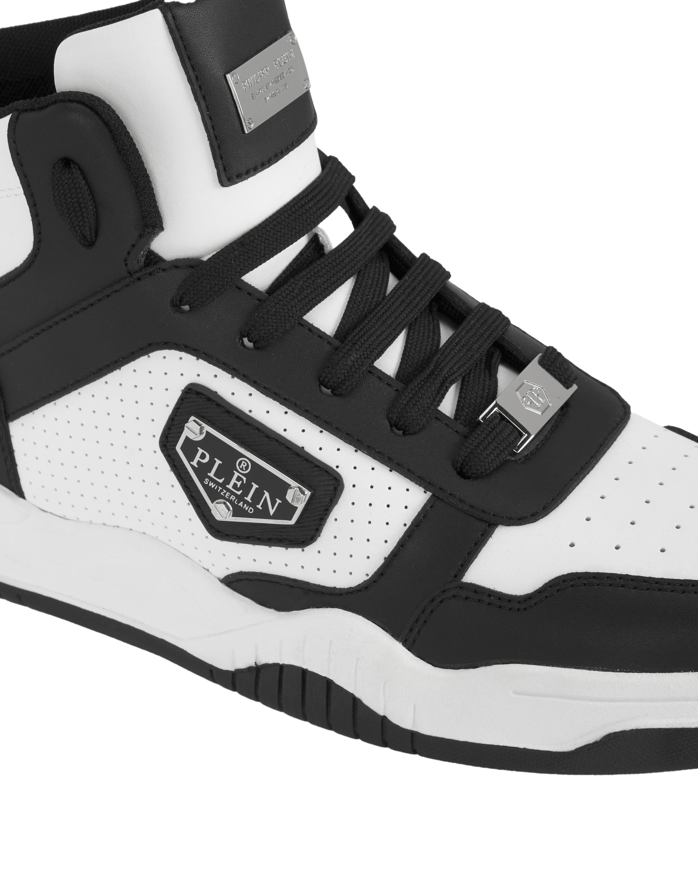 Mid-Top Sneakers Street King Unisex, Alternate, color, white/black