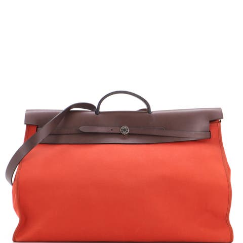 Herbag Zip Leather and Toile 50