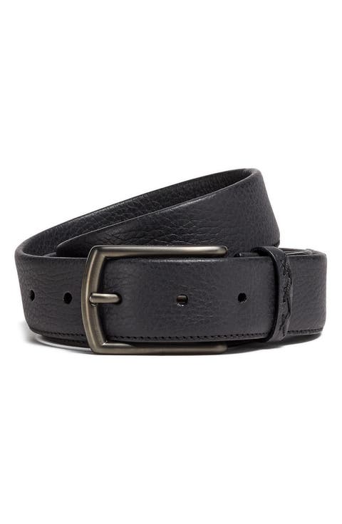 Triple Stitch Leather Belt