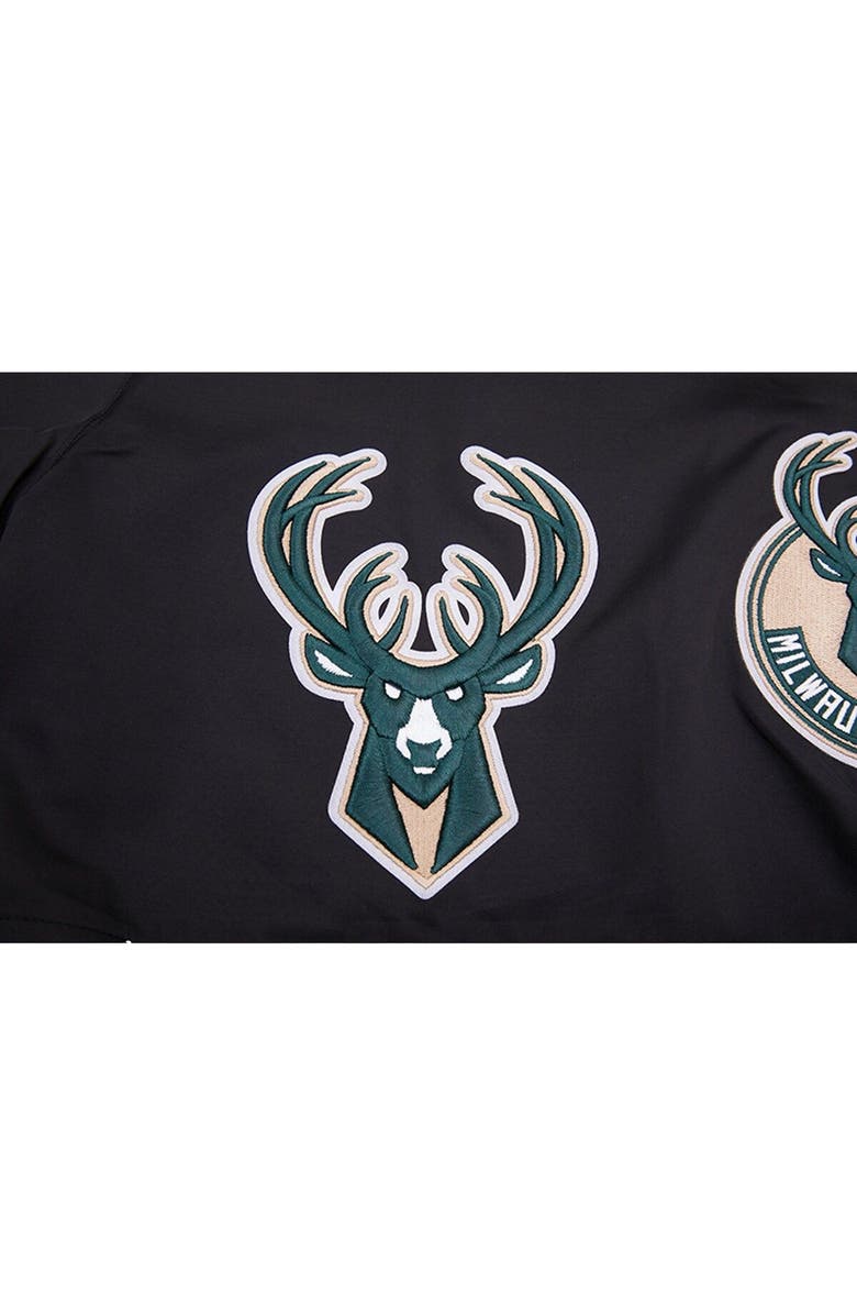 PRO STANDARD Men's Pro Standard Black Milwaukee Bucks Classics Woven Shorts, Alternate, color, Black