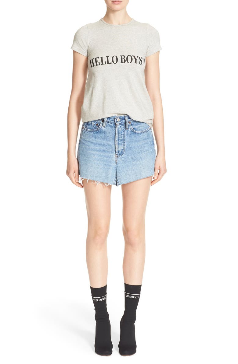 VETEMENTS Denim Mini Skirt, Alternate, color, 
