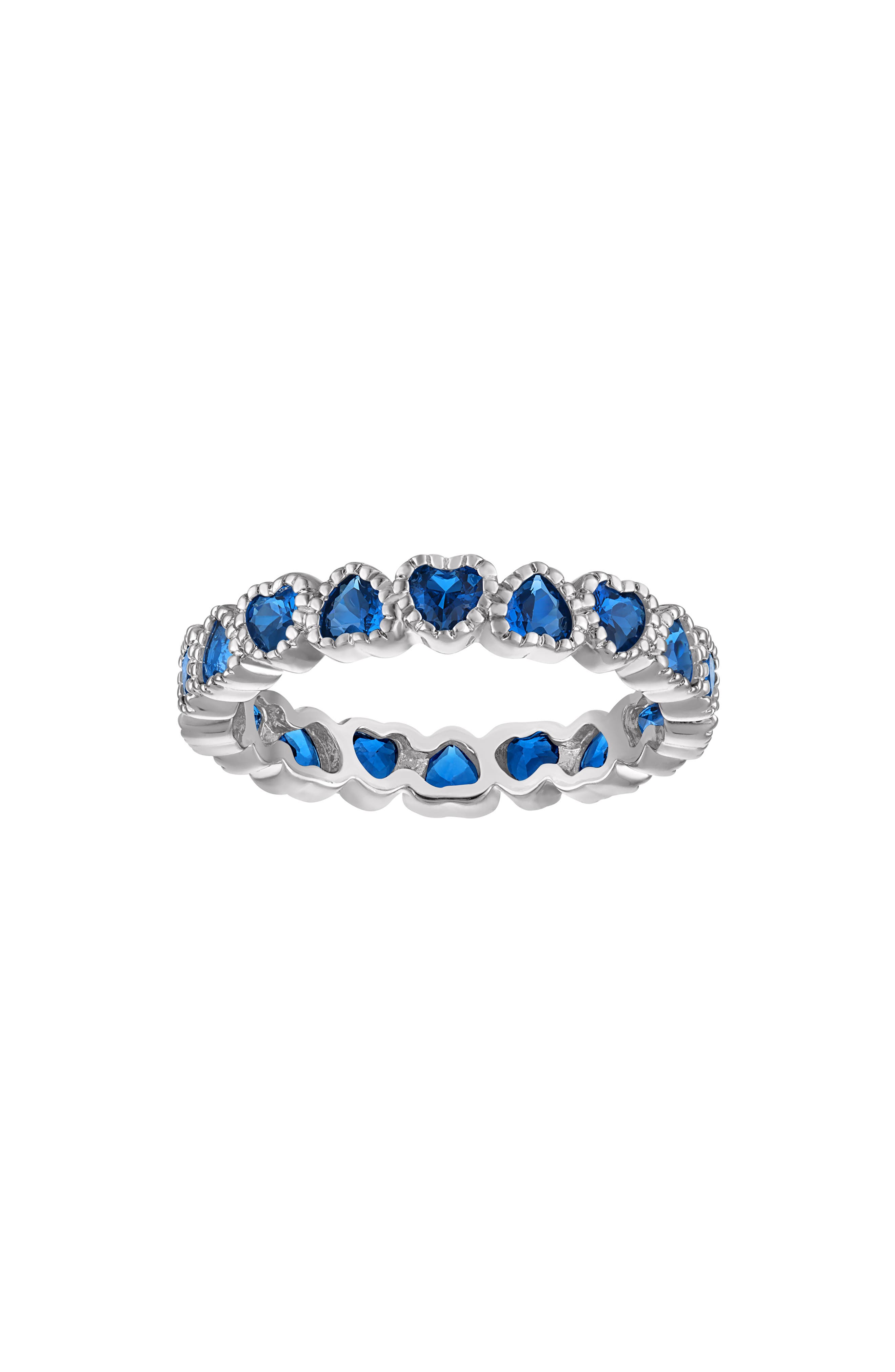 Created Ruby Heart Eternity Ring