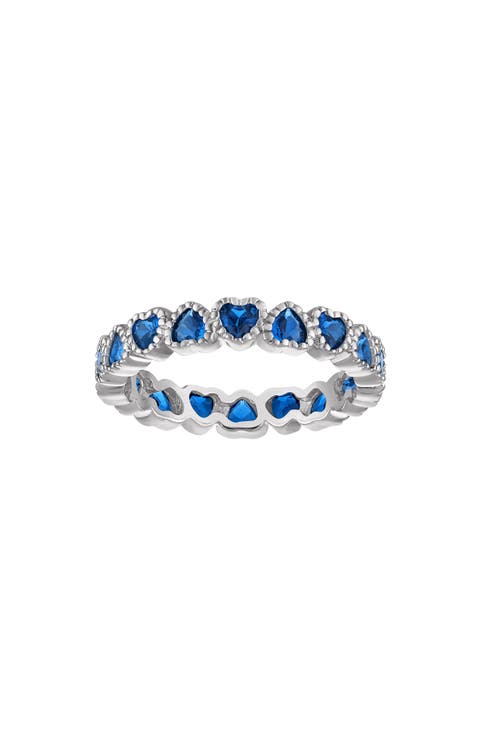 Created Ruby Heart Eternity Ring