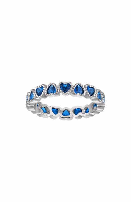 Created Ruby Heart Eternity Ring