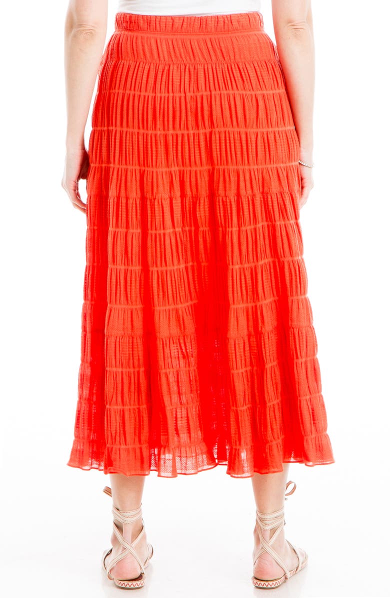 MAX STUDIO Textured Midi Skirt, Alternate, color, Papaya