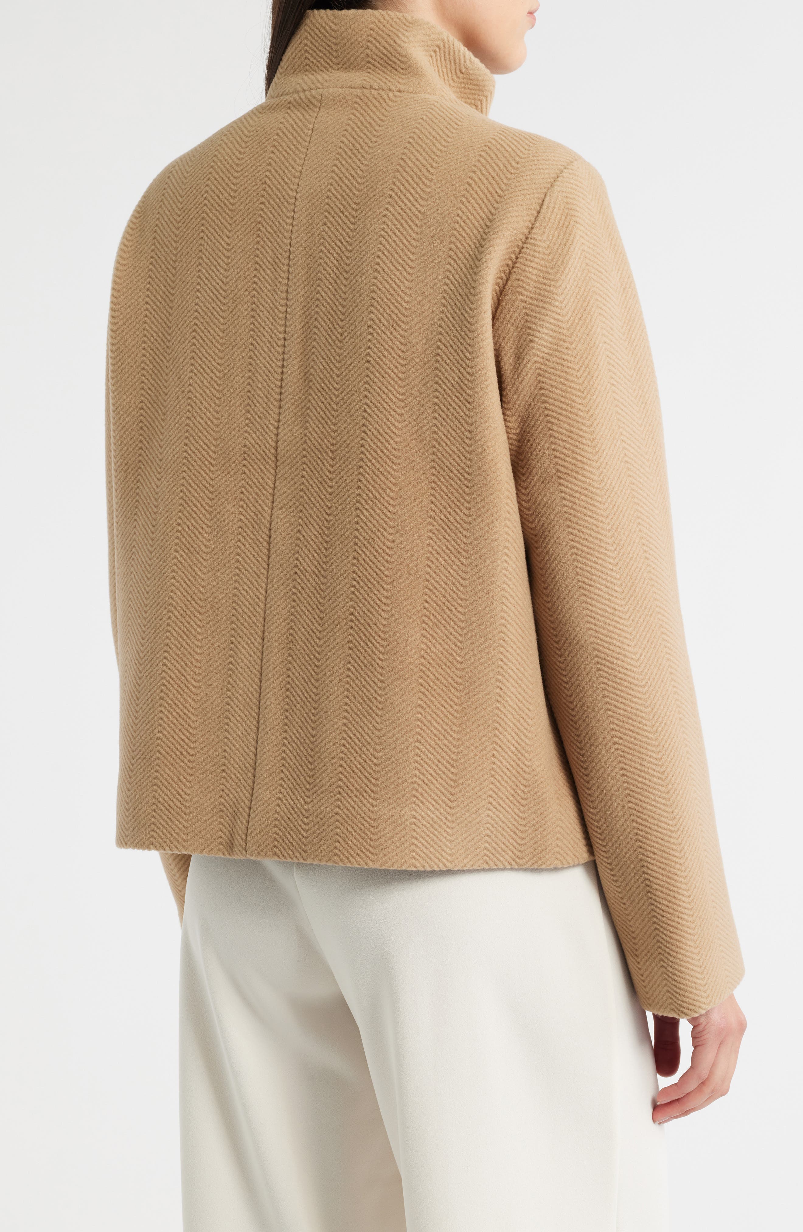 High Collar Wool Jacket - image 2