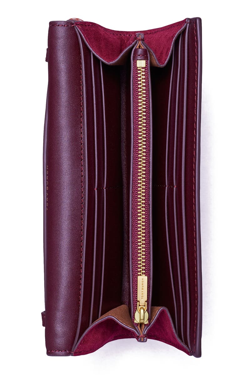 Tory Burch T Monogram Patent Leather Crossbody Wallet, Alternate, color, 