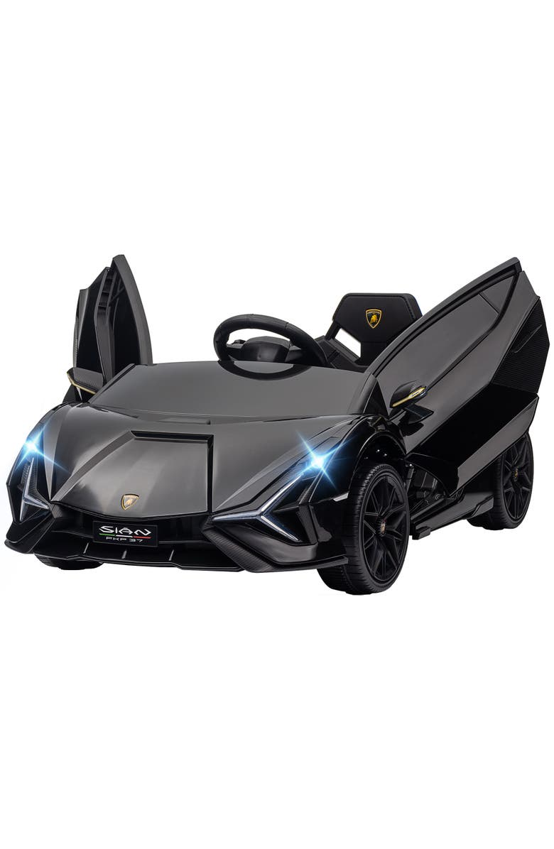 Aosom 12V Lamborghini SIAN Licensed Ride on Car with Remote Control, Horn, Music, Headlights, Main, color, Black