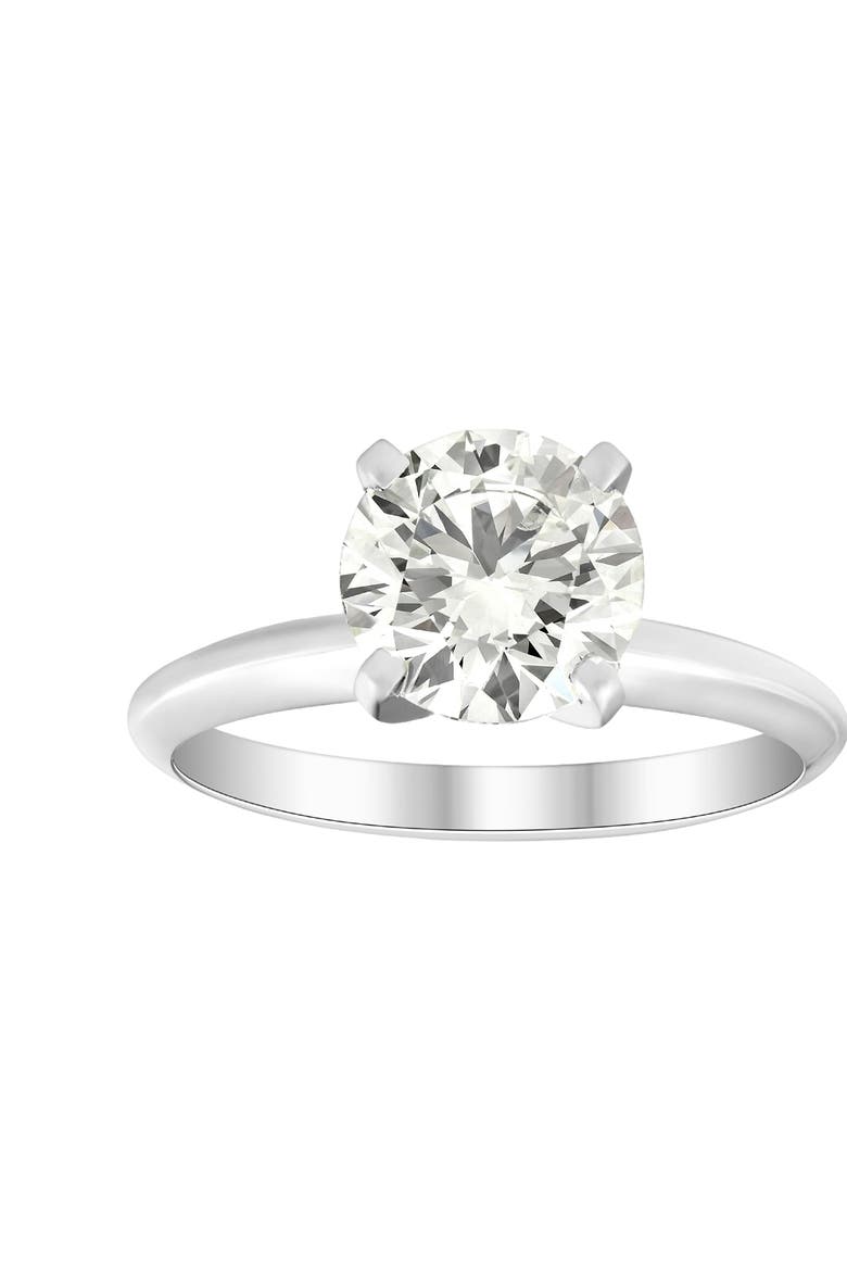 1 3/4Ct Solitaire Diamond Platinum Engagement Ring Lab Grown, Main, color, Platinum