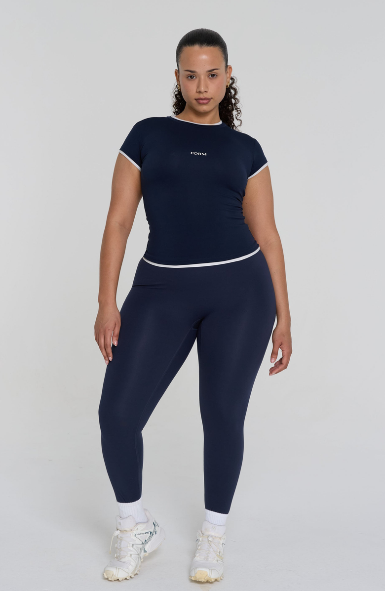 FORM Layering Tee, Alternate, color, Navy / White