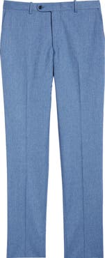 Peter Millar Harker Flat Front Light Tan Wool & Cotton Mélange Dress Pants