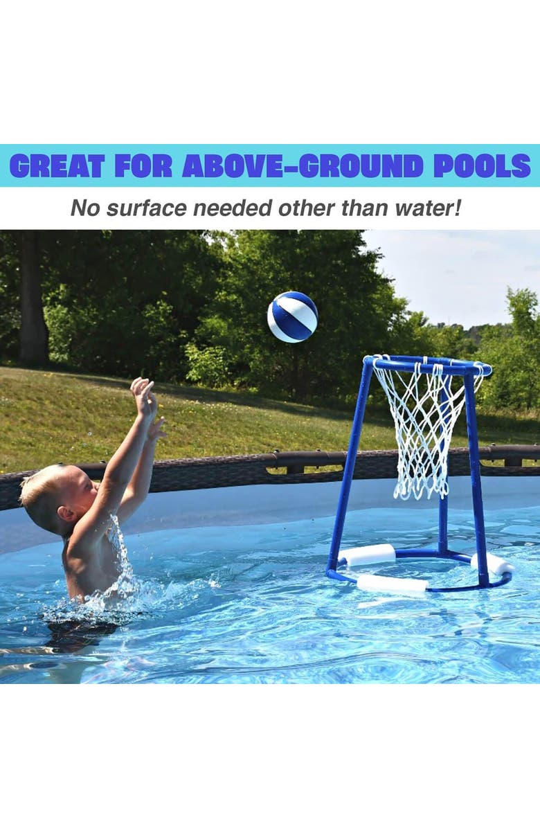 Swimline Tallboy Floating Basketball, Plastic Pool Toy, Kids & Adults, Alternate, color, Multicolored