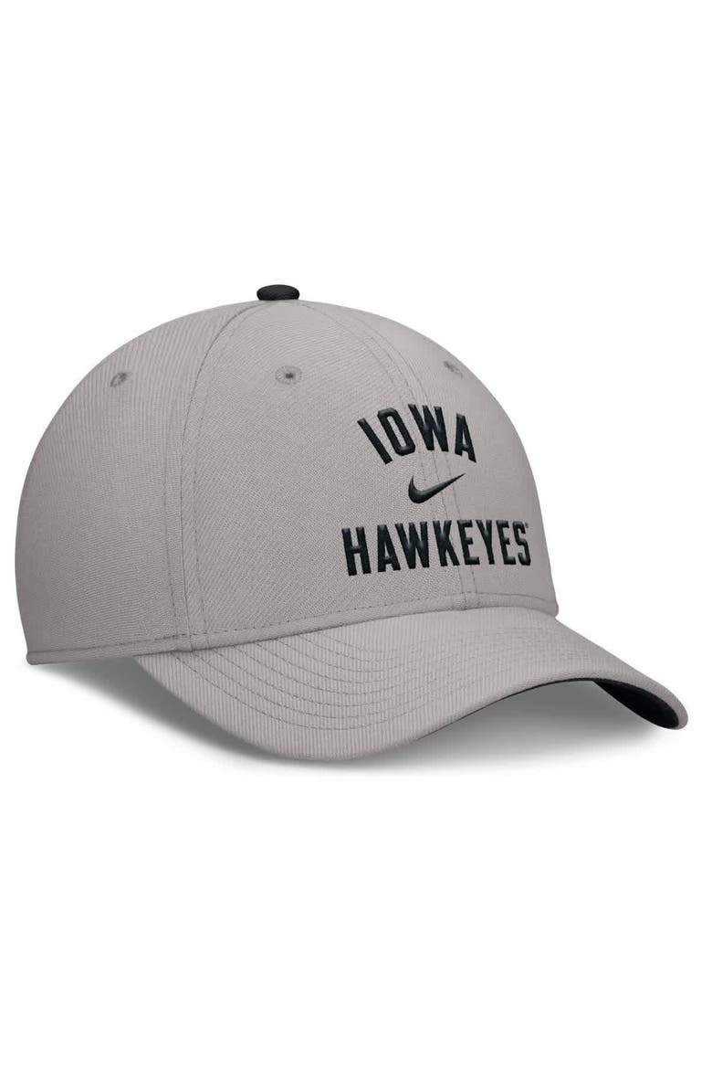 Men's Nike Gray Iowa Hawkeyes Rise Prep Performance Flex Hat, Alternate, color, Gray