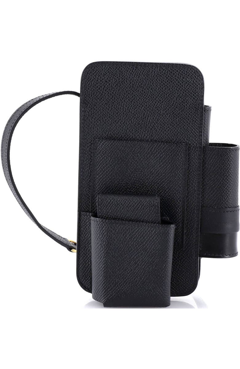 Pre-Owned Hermes Hermesway Phone Case Crossbody Bag Epsom, Main, color, Noir