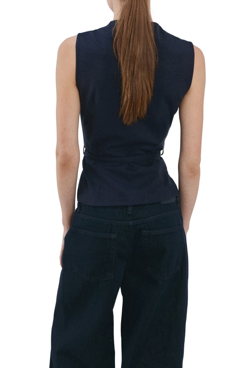 Fitted Zip Vest, Alternate, color, DARK NAVY