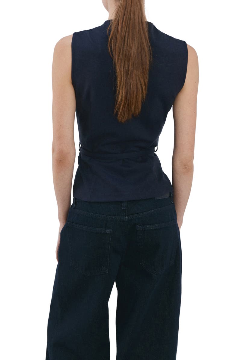 MANGO Fitted Zip Vest, Alternate, color, Dark Navy