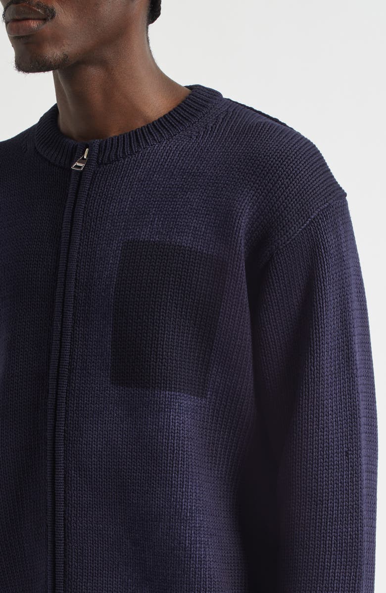 JW Anderson Washed Zip-Front Cardigan, Alternate, color, 