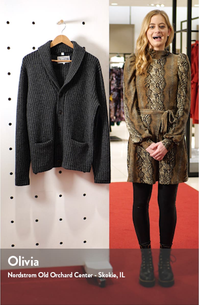 Houndstooth Wool Blend Cardigan Sweater, sales video thumbnail
