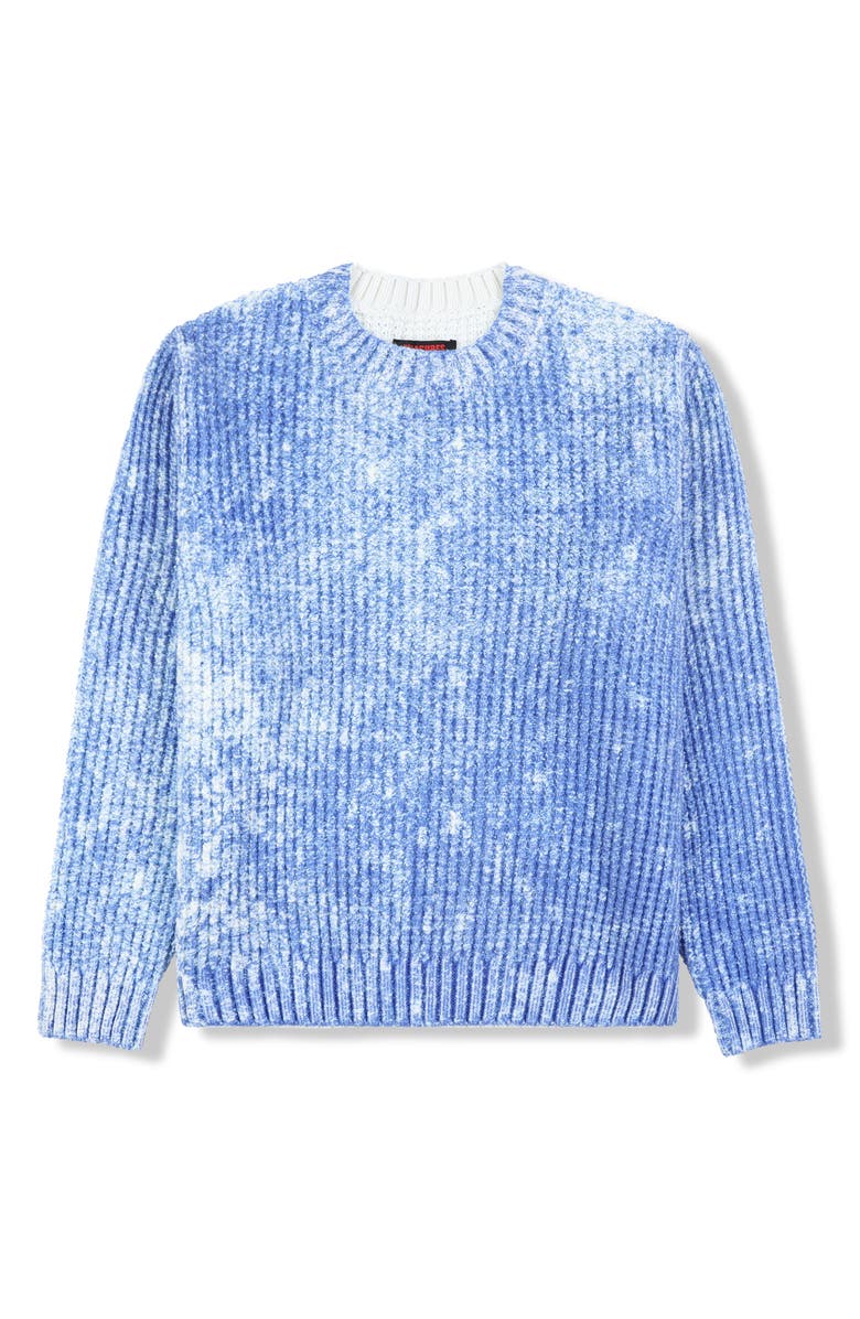 PLEASURES Acid Wash Oversize Sweater, Alternate, color, Blue