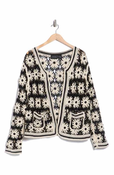 Forgotten Grace Floral Open Knit Cardigan