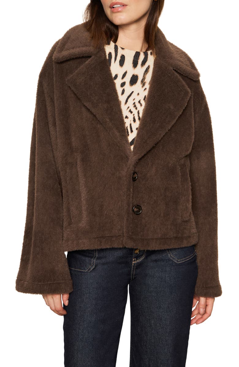 Sanctuary Colette Faux Fur Jacket, Alternate, color, Choco Chip