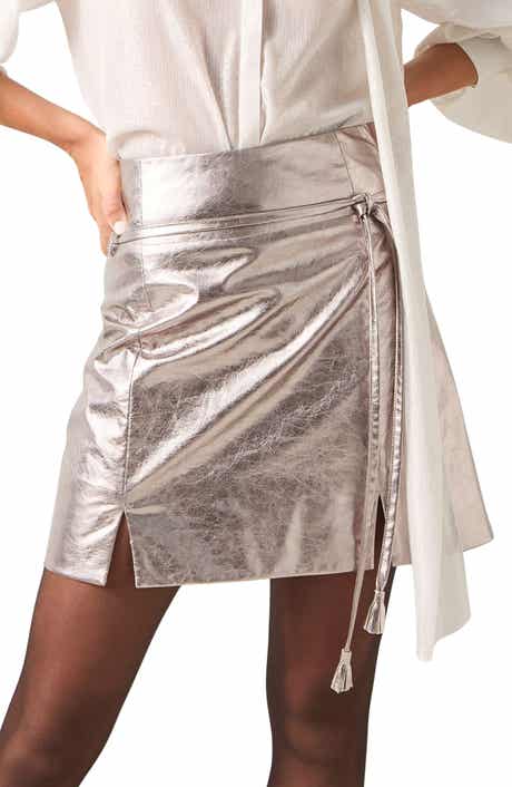 LK Bennett Zig Faux Leather Skirt
