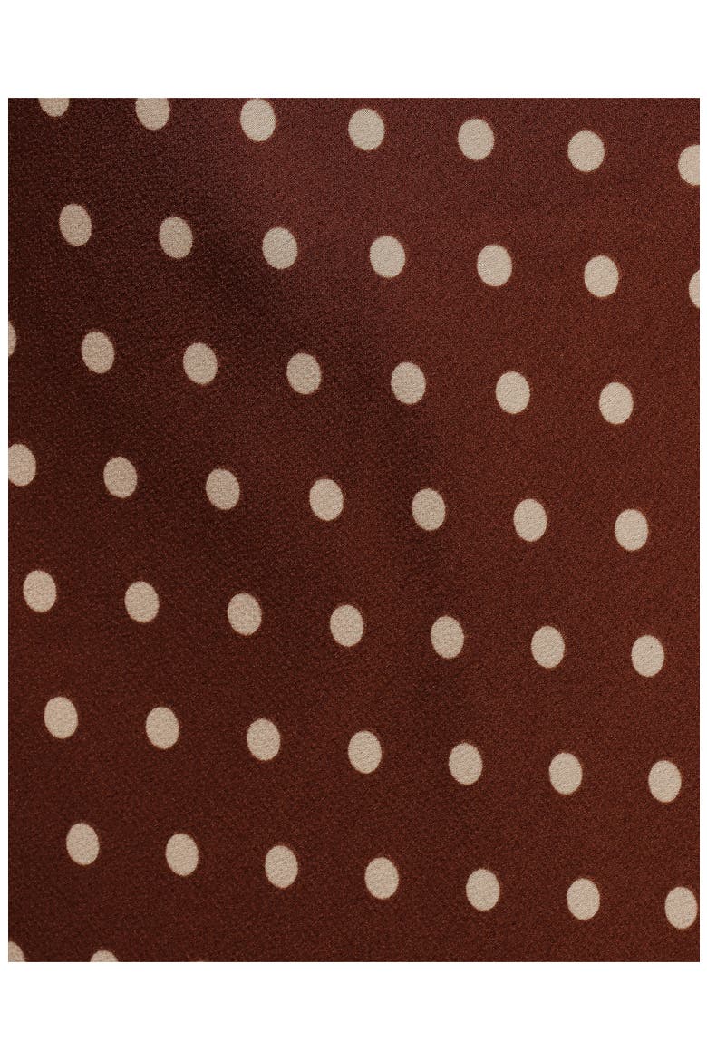 Velman Polka Dot Satin Maxi Skirt, Alternate, color, BROWN POLKA DOT