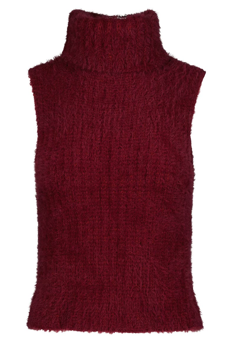 Colette Sleeveless Turtleneck, Alternate, color, Scarlette