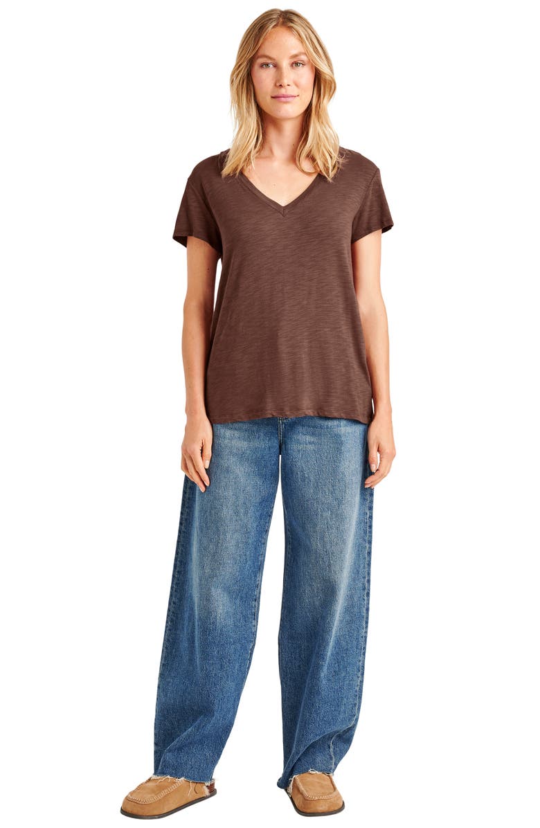 Splendid Kate Slub V-Neck T-Shirt, Alternate, color, Spice