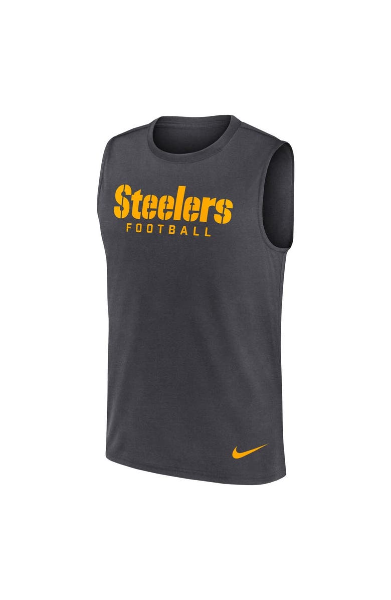 Nike Men's Nike Charcoal Pittsburgh Steelers Primetime Legend Performance Muscle Tank Top, Alternate, color, 
