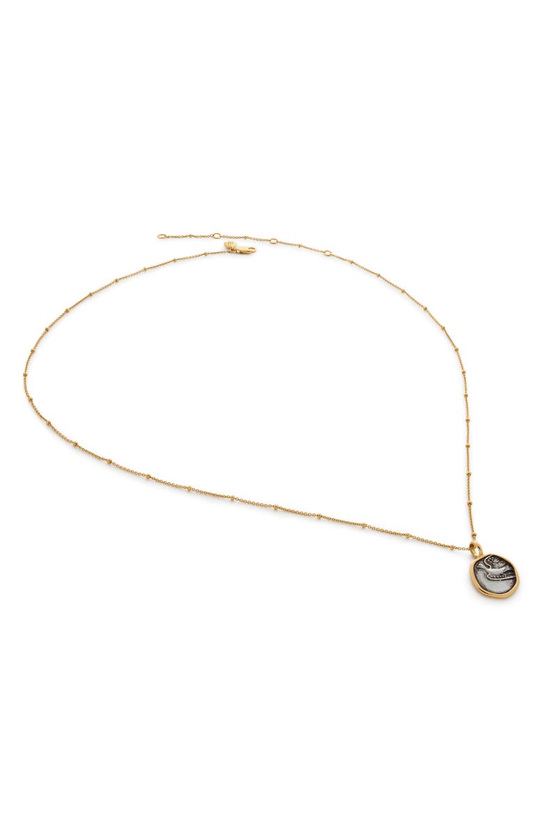 Monica Vinader Peaceful Dove Pendant Necklace, Main, color, 18K Gold Vermeil