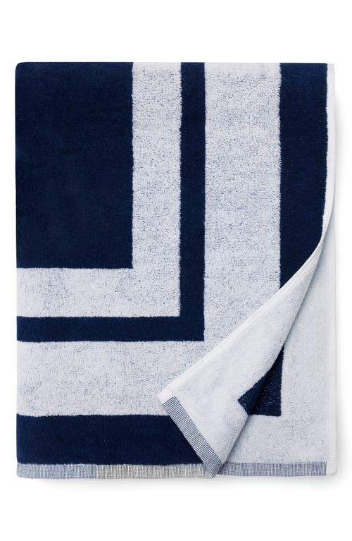 Sferra Mareta Cotton Terry Cloth Beach Towel In Midnight