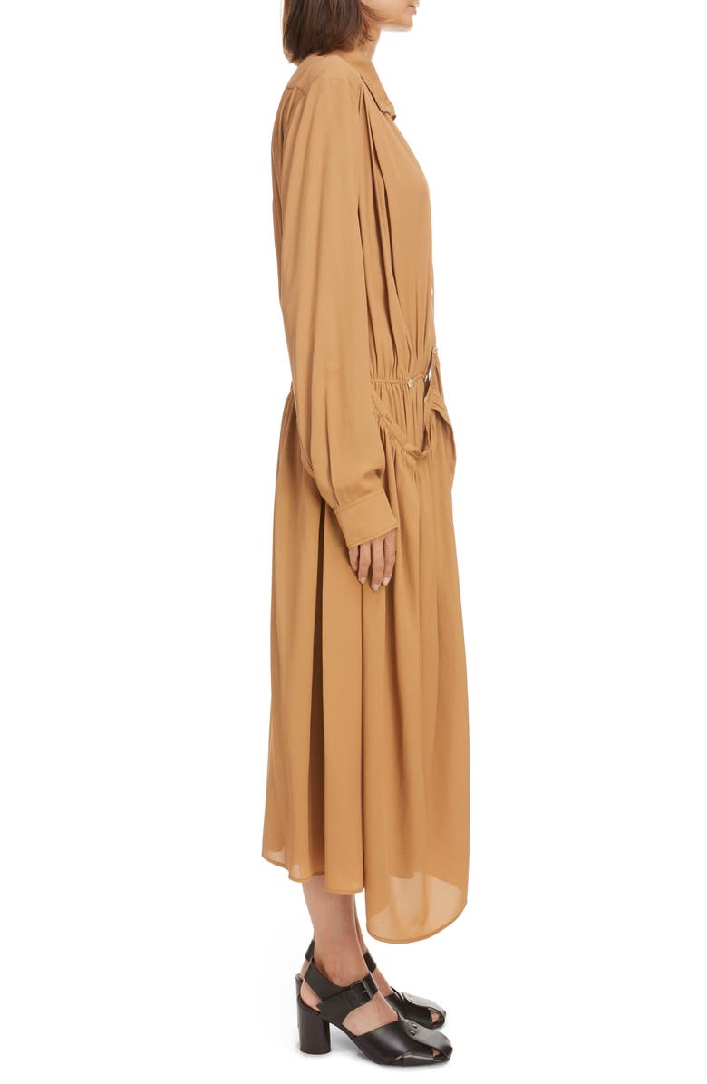 Lemaire Asymmetric Long Sleeve Apron Dress, Alternate, color, 
