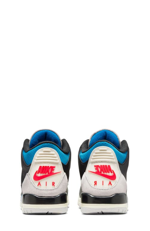 Nike Kids' Jordan 3 Retro Basketball Sneaker In Black