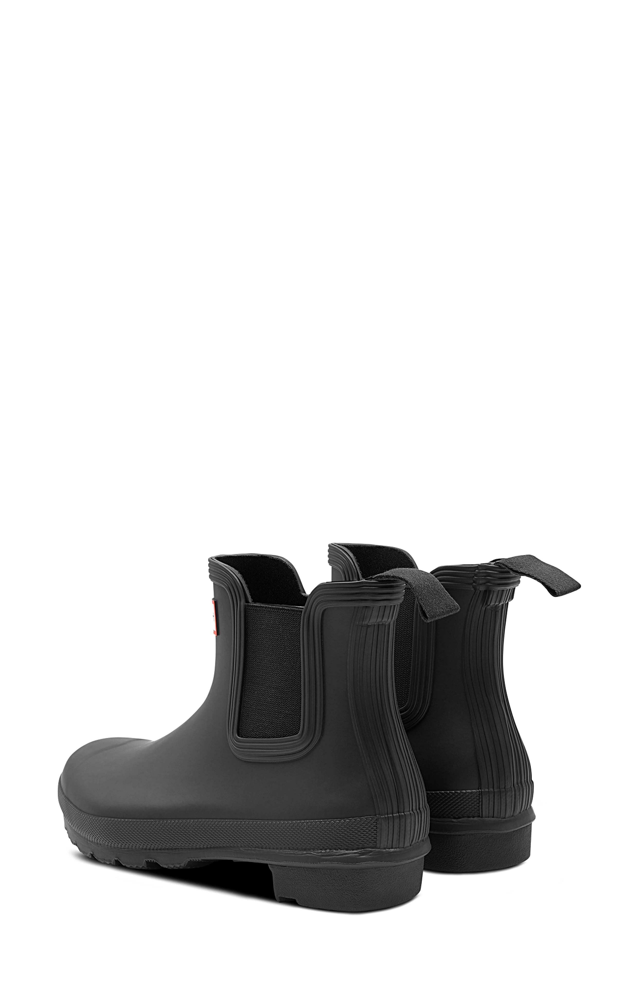 Hunter Original Waterproof Chelsea Rain Boot, Alternate, color, Black/ Black