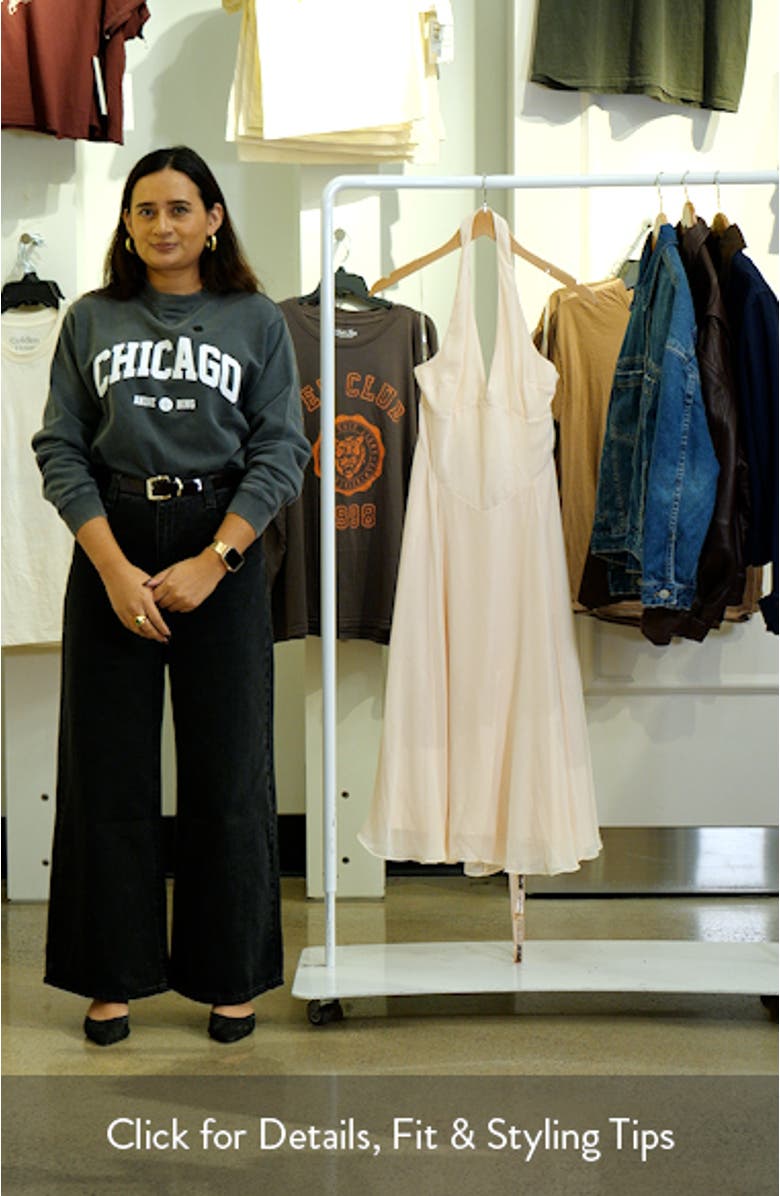 Solada Halter Georgette Midi Dress, sales video thumbnail