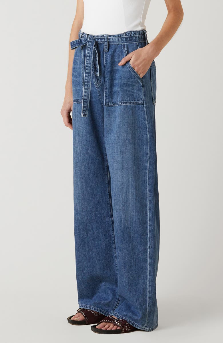LE JEAN Rory Relaxed Tie Waist Wide Leg Jeans, Alternate, color, Cascade