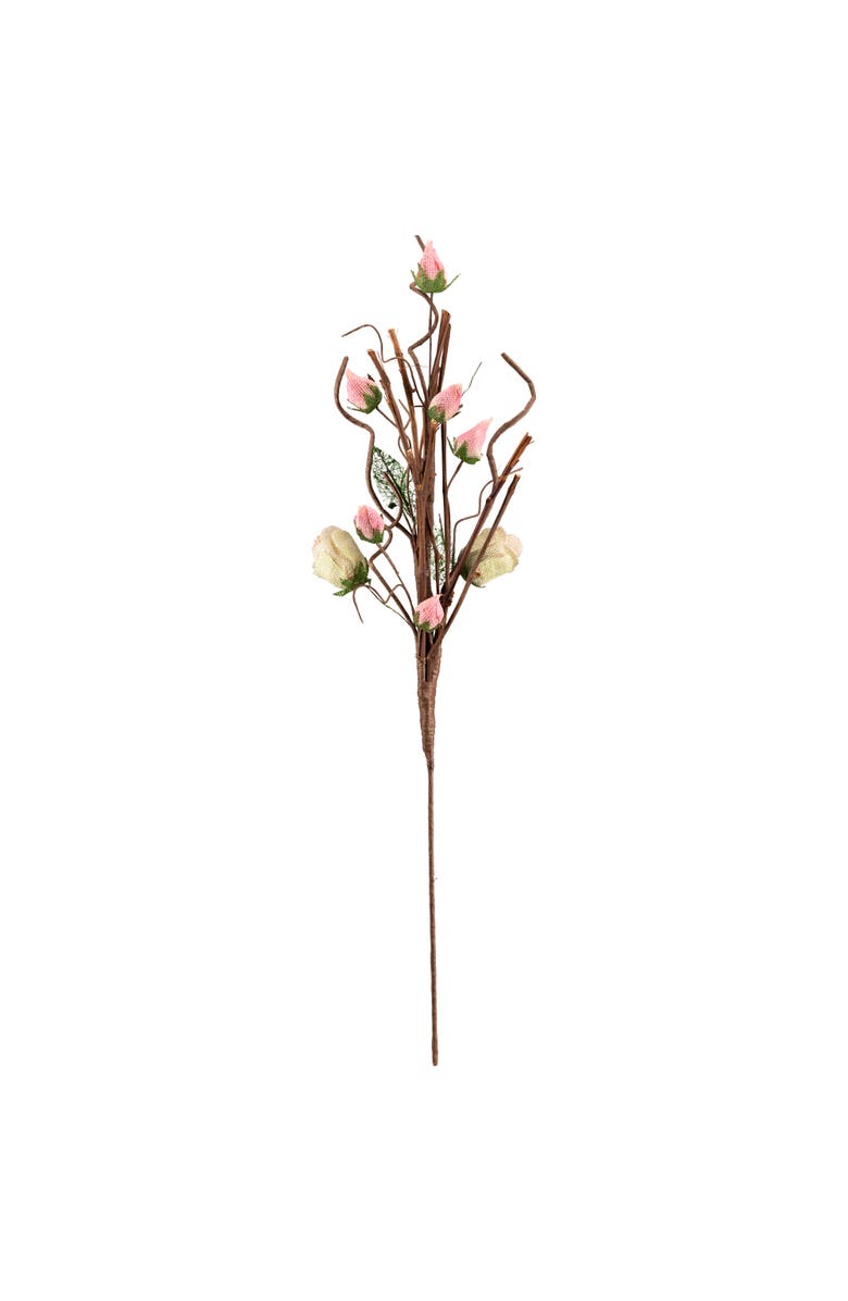 Northlight 33" Cream White and Pink Artificial Spring Floral Pick, Main, color, White