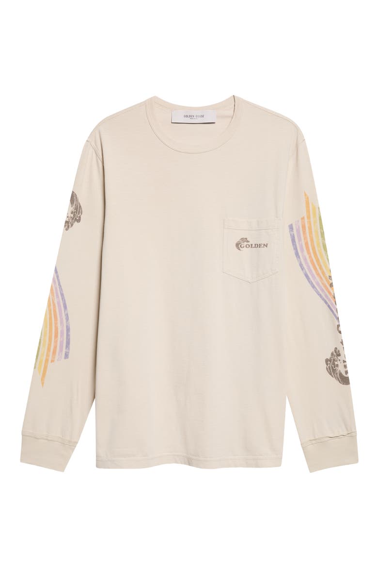 Gender Inclusive Journey Long Sleeve Pocket Graphic T-Shirt, Main, color, DARK HERITAGE WHITE